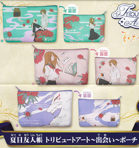  Natsume's Book of Friends Tribute art ~...~ pouch all 3 kind set nyanko. raw 