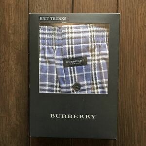  new goods BURBERRY/ Burberry trunks L size check blue 