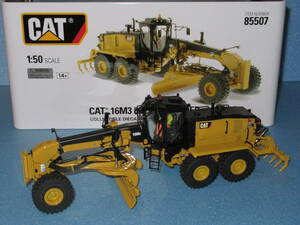 送料無料★キャタピラーCATミニチュア 16M3 MOTOR GRADER モーターグレーダー ダイキャストマスターズ 1/50 DIECAST MASTERS 未使用 即決！