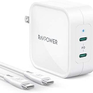 充電器type-cRAVPowerPD対応90W2ポートUSB-C×2急速