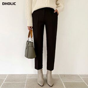 dholic スリム ストレート スラックス
