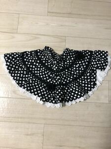 mezzo piano skirt ( polka dot black )