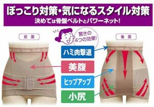 【日本製】お腹スッキリ 美腹ショーツ サイズ3L サーモンピンク