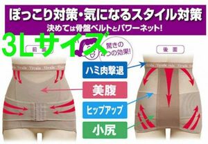 【日本製】お腹スッキリ 美腹ショーツ サイズ3L ライトブルー