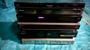 Blu-ray recorder * player * together 6 pcs *Panasonic*DMP-BD77*DMR-BRW500*SHARP*BD-HDS43*BD-S520*BD-AV10-S*SONY*BDZ-T55