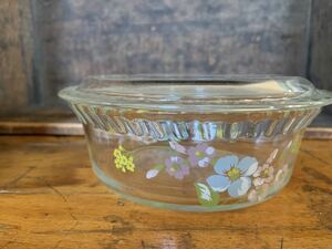  Pyrex # glass made cover attaching container #.. home adjustment goods!