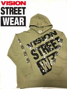 ■VISION STREET WEAR■フーディー・パーカー■大きめLサイズ・スウェット・Hooded・SK8・スケートボード