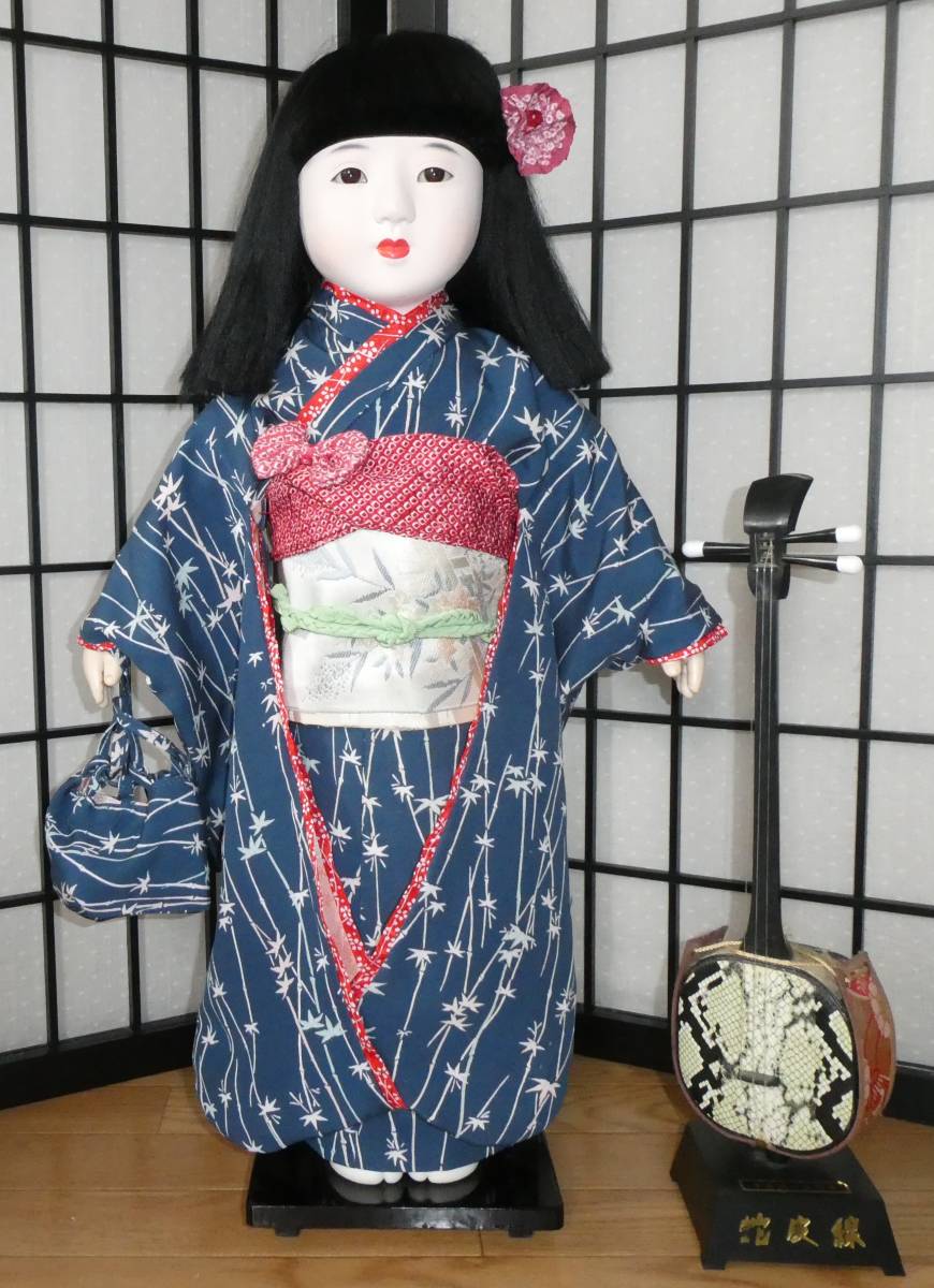 2550円 絶妙なデザイン 市松人形の着物 10号 37センチ前後
