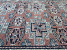 【77×62】ウール◆パキスタン産絨毯・カーペット・ラグ・マット■1773-9_画像10