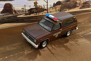 The X Files 1981 Chevrolet K5 Blazer Sheriff Greenlight 1:64 police vehicle 1/64 abroad drama movie FBI CIA secret organization 