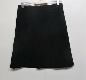 [17637] INDIVI / large size 42 / lining attaching / black skirt / made in Japan 