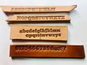 活字 4号(2) 太め 刻印 ヌメ革 アルファベット大、小文字、数字活字セット 刻印 各文字2個セット 140個