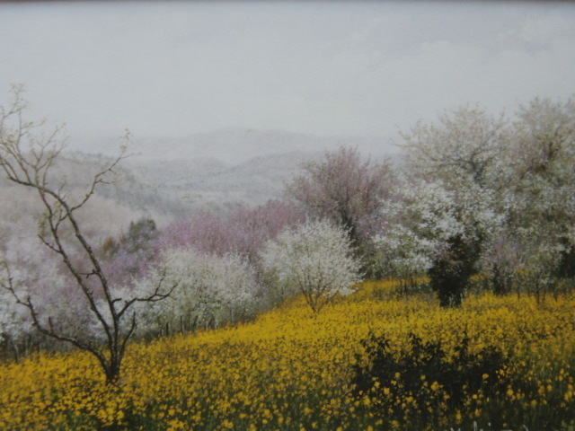 Yukio Tasome, [Spring in Boso], From a rare collection of framing art, New frame included, In good condition, postage included, Painting, Oil painting, Nature, Landscape painting