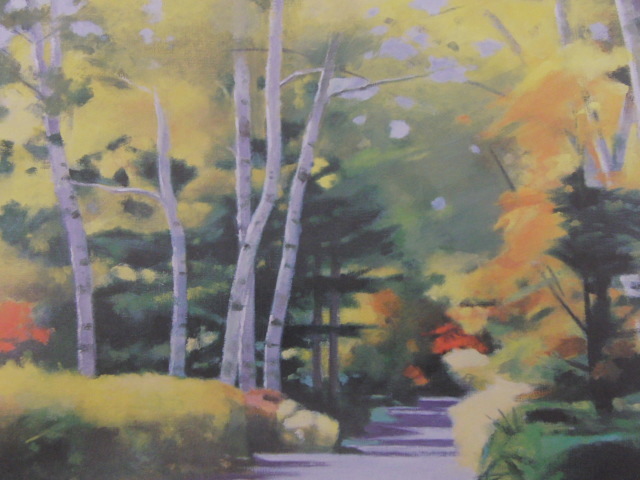 Tadao Fujita, [Autumn of white birch], From a rare framed art book, Brand new with frame, Good condition, postage included, painting, oil painting, Nature, Landscape painting