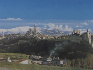 Art hand Auction Westliches Fujita, [Ansicht von Segovia im Winter], Aus einem seltenen gerahmten Kunstbuch, Ganz neu mit Rahmen, Guter Zustand, Porto inklusive, Malerei, Ölgemälde, Natur, Landschaftsmalerei