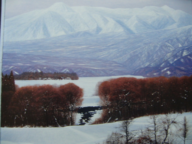 Takao Murayama, [Scène de neige], Extrait d'un rare livre d'art encadré, Tout neuf avec cadre, Bonne condition, frais de port inclus, peinture, peinture à l'huile, Nature, Peinture de paysage