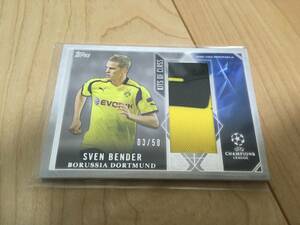 2017TOPPS UEFA CHAMPIONS LEAGUE SHOWCASE ベンダー　ドルトンムント　ジャージ　50シリ