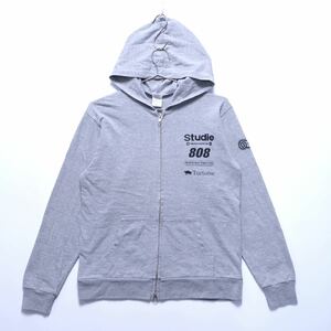 [ free shipping ]AS Sudie Racing/ double Zip Parker /Turtoise/ thin / gray /M size 