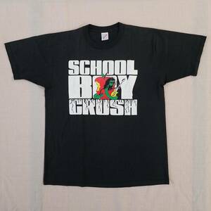 魅惑のバンドT特集! 80s『SCHOOLBOY CRUSH スクールボーイ・クラッシュ』半袖Tシャツ JERZEESボディ 米国製 ブラック サイズL／ロックT