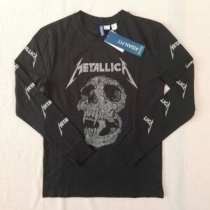 魅惑のバンドT特集! 新品『DIVIDED H&M エイチアンドエム』“METALLICA(メタリカ)” 長袖Tシャツ 2019年コピーライト 黒 XS 価格￥2499