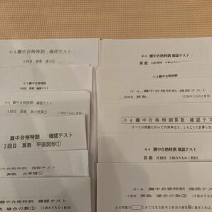 未記入　浜学園　灘中合格特訓　小学4年生　確認テスト　2023年度最新版