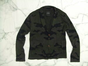 ★Black On TETE HOMME(ブラック オン テットオム)迷彩柄カーディガンジャケット★サイズL