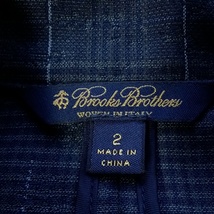 【人気】Brooks Brothers/ブルックスブラザーズ イタリア製 チェック柄 ステンカラーコート 比翼 ベルスリーブ サイズ2 レディース/9631_画像6