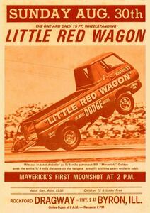 ポスター★Dodge A100 「Little Red Wagon」★モパー/Mopar/ダッジ/プリムス/Dodge/Plymouth