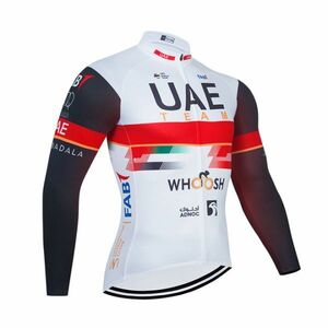新品 長袖 サイクルジャージ No90 XXLサイズ UAE フルジップ ウェア メンズ ロング サイクリング スポーツ ロードバイク MTB