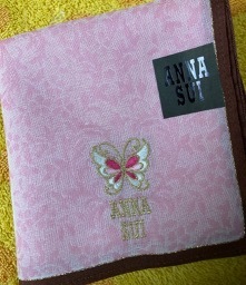 ANNA SUI Ana Sui Носовой платок P Вышивка бабочками 