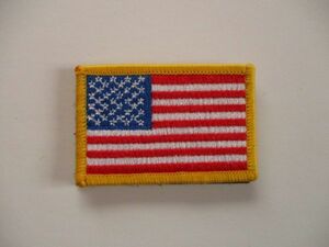 【送料無料・両面ベルクロ】アメリカ国旗 星条旗 パッチ刺繍ワッペン/米軍USAミリタリー徽章アーミー自衛隊グッズ装備サバゲー① M12