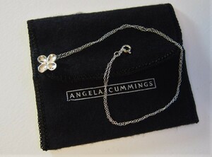  rare model * Tiffany designer AngelaCummings. flower pendant Anne jela Cummings silver necklace ....TheGinza silver Vintage 