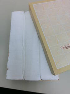 ◆未使用美品■箱入り　フェイスタオル３枚セット■日本製　白　綿100％