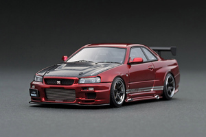 ■イグニッションモデル 1/43 トップシークレット ニッサンスカイライン GT-R (BNR34) レッドメタリック