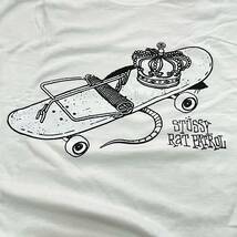 XL 新品 Stussy ステューシー 半袖 Tシャツ USA正規品 ホワイト 白 RAT PATROL スケーター 王冠 ストリート カルフォルニア 綿100% (2)_画像2