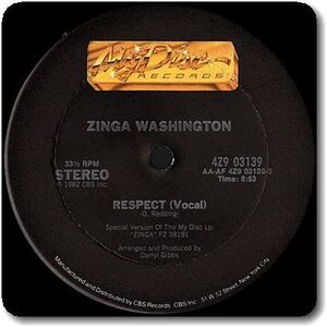 【○39】Zinga Washington/Respect/12''/Otis Redding/Crown Heights Affair/Darryl Gibbs/'80s Disco Boogie