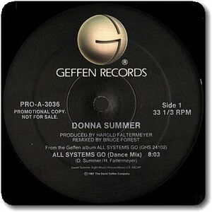 【●32】Donna Summer/All Systems Go (Dance Mix)/12''/Fascination/'80s Disco/Harold Faltermeyer/Bruce Forest