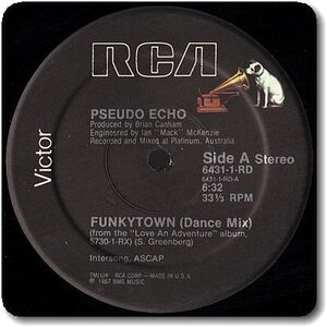 【○67】Pseudo Echo/Funkytown/12''/Lies Are Nothing/Lipps Inc.カバー/'80s New Wave/Disco Classic/DJ Osshy