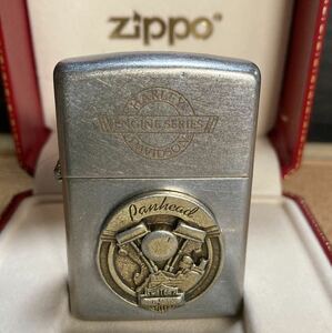 ハーレーダビッドソン　HARLEY-DAVIDSON ZIPPO 90年代　パンヘッド　エンジンシリーズ　ジッポ ハーレーダビットソン 立体　喫煙具 