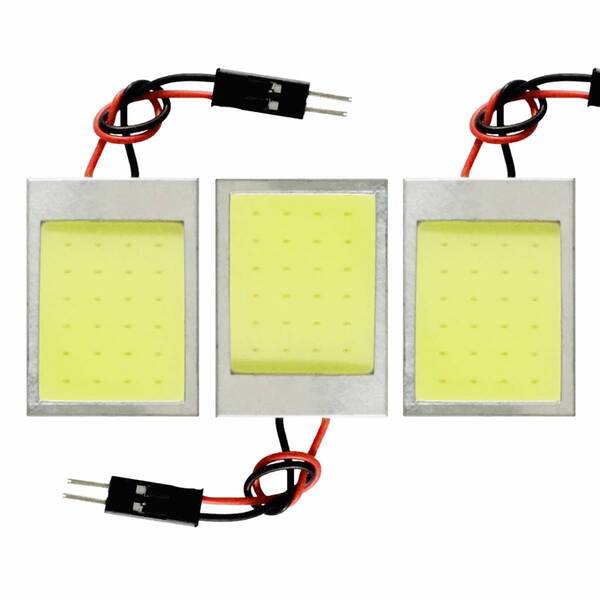 超爆光 スバル エクシーガ YA系 T10 LED 室内灯 アルミフレーム付 全面発光 COBパネル ルームランプ 3個セット ホワイト 車検対応