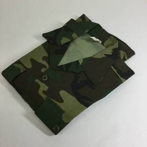 80s USA製 デッドストック Bell Fatigue Co 社製 カモフラ 迷彩 ミリタリーシャツ PX品 Lサイズ