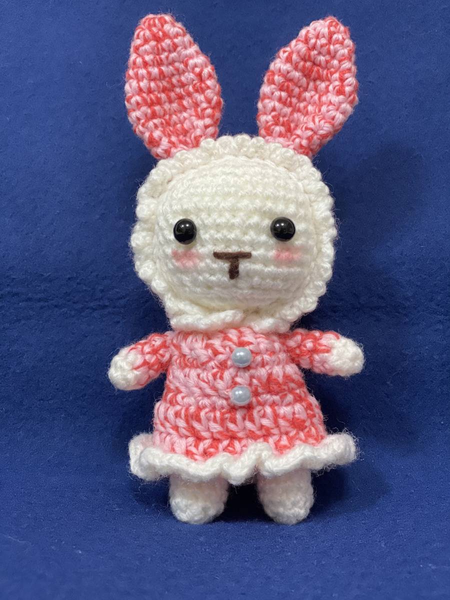 Knitted Doll Amigurumi Handmade Small Rabbit Brother and Sister (Ko Usagi Kyoudai) Girl Figurine & Hug, toy, game, stuffed toy, Amigurumi