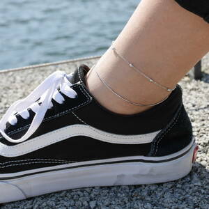 【新品】DAN-1 アンクレット シルバー925 Silver925 anklet ジュエリー ootd code コーデペア 重ね付け SILVER GOLD シルバーアクセ 2/2