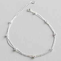 【新品】DAN-4 アンクレット シルバー925 Silver925 anklet ジュエリー ootd code コーデペア 重ね付け SILVER GOLD シルバーアクセ 2/2_画像7