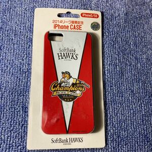 ソフトバンクホークス　福岡　2014 優勝記念　iPhone5/5S スマホケース　赤　球団キャラクター　ハリーホーク　未使用　グッズ　レア