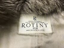 ROTINY／ロッティニー 毛皮 ハーフコート FOX フォックス ファーコート レディース 9号 ふわふわ 着丈66cm_画像6