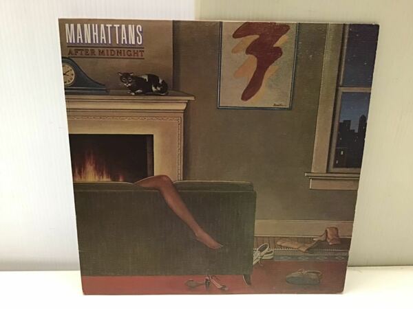 試聴済 LP MANHATTANS「マンハッタン・ミットナイト」1980年 ソウル 洋楽 マンハッタンズ バラード