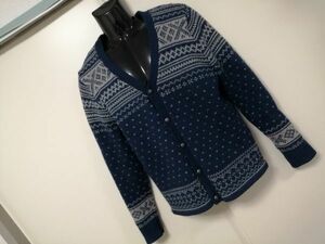 kkaa510 # B:MING by BEAMS # Beams cardigan knitted V neck wool navy blue navy S