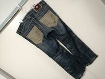 kkaa592 ■ ANTIX DENIM ■ ジーンズ デニムパンツ ジーパン Gパン ボトムス ダメージ リメイク風 ボタンフライ 紺 ネイビー 38 XL_画像4