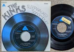 The Kinks-Sleepwalker/Full Moon★西Orig.美盤7&#34;/プロモ・ステッカー